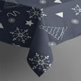 thumbnail image 4 of Merry Christmas Table Cover Wrinkle Resistant Washable Tablecolths Table Covers Christmas Snowman Table Cover for Christmas Background Indoor Outdoor Birthday Rectangle,60x84inches, 4 of 5