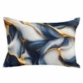 thumbnail image 2 of Navy Blue Marble Body Pillow Cover, Pillowcase Protectors with Zipper, Breathable Decorative Throw Pillow Case Cover, Gold Modern Art Pillow Shams for Couch Sofa 24x36Inch, 2 of 8