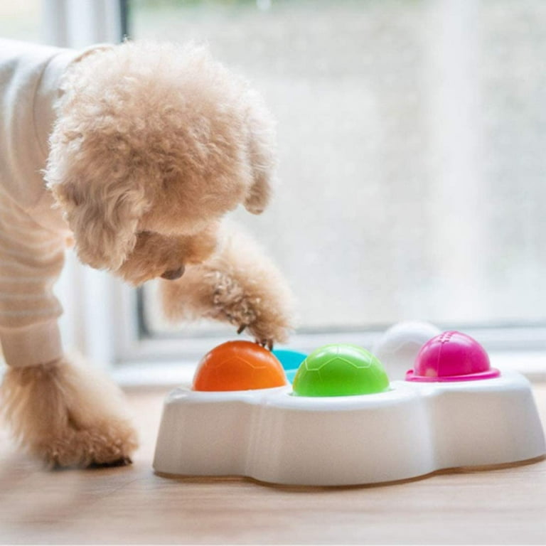 Dog Interactive Puzzle Toys Boredom - Small Dog Toys Food Treat Dispensing  Ball Puppy Toys Exercise Thinking Improve Intelligence IQ Pet Toy Ball Blue