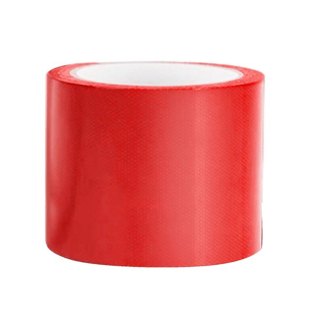 Ruban Bâche, Ruban Adhésif de Réparation de Bâche, Ruban de Réparation de Bâche 7.50M Résistant à l'Eau Ruban de Réparation de Tissu d'Auvent Blanc Rouge