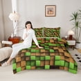 thumbnail image 4 of Castle Fairy Futuristic Cubes Boy Twin Comforter Sets,Geometric Plaid Bedding Set, 4 of 8