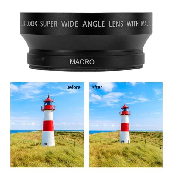 Lente macro, Lente Gran Angular Aumma la Profundidad ESCENAS ESCENAS ESPACIALES ÁREA DE TIRO GRANDE 72 MM 0.43X CON BOLSA DE ALMACENAMIENTE PARA Lente de DiáMETRO DEL
