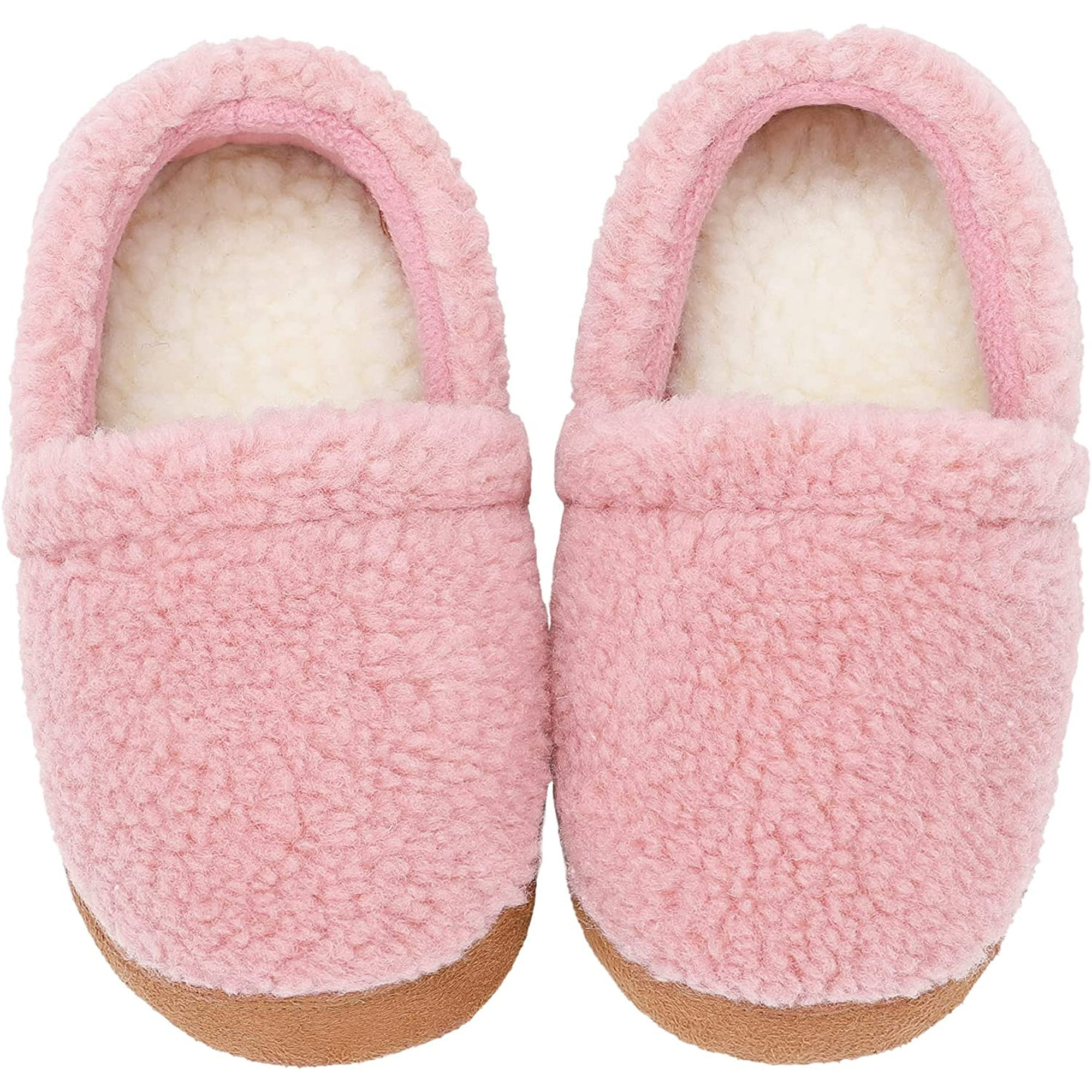 wit Gedragen Lot FFIY Girls Slippers Plush Warm House Shoes Cozy Memory Foam Indoor Outdoor  Sherpa Footwear Winter Slipper Pink | Walmart Canada