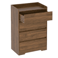 thumbnail image 4 of SESSLIFE 4 Drawer Dresser, Chest of Drawers Without Handle,Brown Dresser for Bedroom 100% Waterproof, Modern Wooden Cabinet with Sturdy Frame for Living Room, Entryway, Bedroom, Hallway, Office, 4 of 5