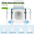 thumbnail image 2 of Toilet Safety Rails 300 lb - Adjustable Toilet Safety Frame & Rails, Toilet Safety Rail for Elderly Adults, Toilet Handles for Seniors, Toilet Bars for Elderly & Handicap (Blue), 2 of 14