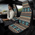 thumbnail image 2 of Xixirimido Car Seat Covers for Front Seats 5Pcs Car Accessories with Seat Belt Covers & Center Console Cover Universal Fit for SUVs,Vans,Trucks,Sedans, Native Ethnic Tribal Geometric, 2 of 8