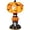 B, variant on Xingjin Resin Halloween Pumpkin Bat Table Lamp, Warm Glow LED Night Light with Witch Hat and Skeleton, Retro Spooky Desktop Decor for Home Indoor Party