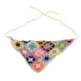 thumbnail image 4 of Unique Bargains Knitted Triangle Bandana for Women  2 Pcs Colorful White Purple, 4 of 5