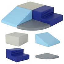 YRLLENSDAN Baby Foam Climbing Blocks for Toddlers, 4 Piece Kids Climbing Toys Indoor Corner Soft Climbers Toddler Soft Climb and Crawl Activity Play Set