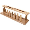 thumbnail image 1 of Gradilla de madera para tubos de ensayo, soporte para tubos de ensayo, gradilla portátil para centrífuga (8 orificios), 1 of 7
