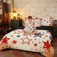 thumbnail image 3 of Manfei Vintage Stars Twin Bedding, July 4th Independence Day Bedding Comforter Set, Red White Blue, Black Reversible 7 Pieces, 3 of 6