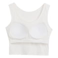 thumbnail image 5 of MVRLSH Womens Tank Tops Loose Fit Casual Racerback Comfy Built In Bra Sleeveless Workout Yoga Undershirt Tops White Size XXXL, 5 of 7