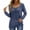 Blue, variant on Womens Long Sleeve Shirts Sweetheart Neck Tunic Tops Trendy Fall Clothes Orange M