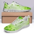 thumbnail image 4 of St Patricks Day Shoes for Women Breathable Running Sneakers Men Green Four Leaf Clover Shoes for Irish Festival Gift White Size 8.5, 4 of 5