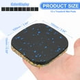 thumbnail image 2 of Uxcell 12 Pcs Treadmill Mat Pads, 4x4x0.6" High Density Foam Anti Vibration Pad Sound Proof Floor Mat Exercise Equipment Mat for Carpet Protect Noise Reduction Home Gym, Blue, 2 of 5