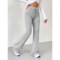 thumbnail image 6 of Women Drawstring High Waist Flare Leg Pants Slim Fit Casual Daily Trousers, 6 of 6