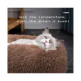 thumbnail image 2 of Camas para gatos para gatos de interior,Cama lavable para gatos y perros con forma de donut,Cojín suave de felpa para mascotas, 2 of 5