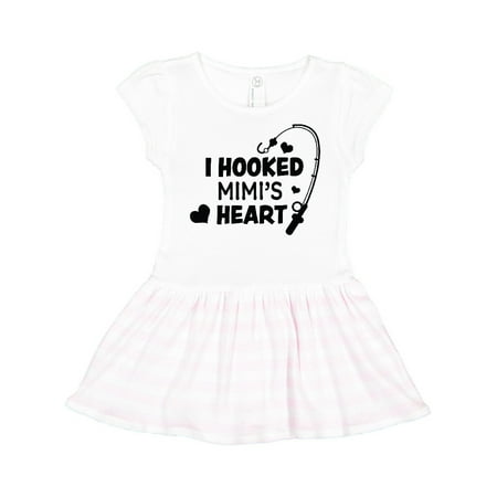 

Inktastic I Hooked Mimi s Heart with Fishing Rod Gift Toddler Girl Dress