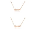 thumbnail image 3 of Collar de amistad Sonducket con Letra inglesa signo del zodiaco Escorpión oro rosa 2Conjunto, 3 of 6