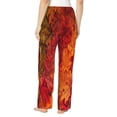 thumbnail image 3 of Sigee Autumn Leaf Print Women's Soft Pajama Pants - Breathable and Comfortable Lounge Sleep Bottoms with Elastic Waistband and Pockets-Medium, 3 of 9
