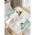 thumbnail image 5 of Turquoise Gold Marble Placemats Set of 8, Modern Abstract Marble Crack Texture Placemats for Dining Table, Place Mats for Kitchen Tabletop, Waterproof Wipeable Dining Table Mats Set, 5 of 9