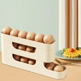 thumbnail image 4 of JingChun Collapsible Egg Holder for Fridge, 3 Tier Rolling Egg Dispenser for Refrigerator, Save Space Egg Organizer Tray, Keep Fresh Egg Storage Container for Kitchen, 4 of 5