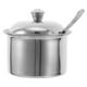 thumbnail image 1 of Tarro de condimentos de acero inoxidable con tapa y cuchara, recipiente para condimentos, tarro hermético para especias para almacenamiento en la cocina, azucarero para café y té, tamaño S, 1 of 5