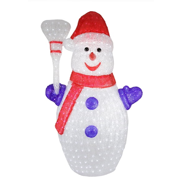 DAK Lighted Commercial Grade Snowman Outdoor Christmas Decoration - 4' - White Lights