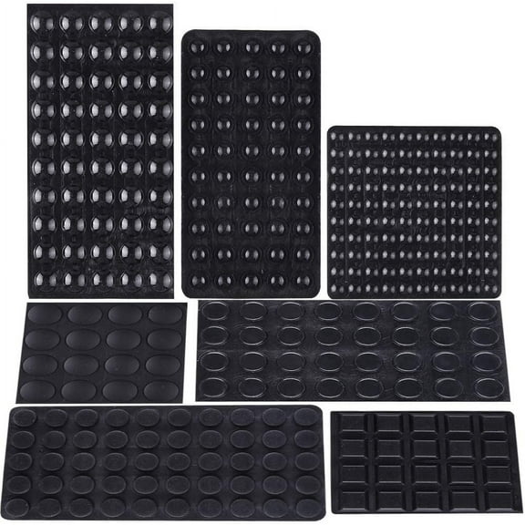 318 Pieces Black Rubber Feet Bumper Pads Self Stick Noise Dampening Bumper Feet for Doors, Cabinets, Drawers, Glass, Electrical Appliances