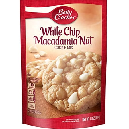 Betty Crocker Cookie Mix White Chip Macadamia Nut, 14 Oz (Pack Of 6)