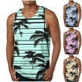 thumbnail image 2 of GERsome Mens Tank Tops Hawaiian Beach Summer Vacation Muscle Tee Graphic Crewneck Sleeveless T Shirts S-2XL, 2 of 5