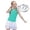 1-Green34, variant on Byoo Toddler Girls Sleeveless Polo Shirts Solid Color V-Neck Athletic Kids Tennis Tops Tee Shirt