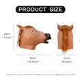 thumbnail image 4 of Máscara de cabeza de caballo MOLEZU para adulto, disfraz de animal de látex marrón, 4 of 8