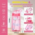 thumbnail image 4 of JYPS Lunch Box Insulated Lunch Bag, Bento Box with 6 Compartment Back to School(Pink A), 4 of 5