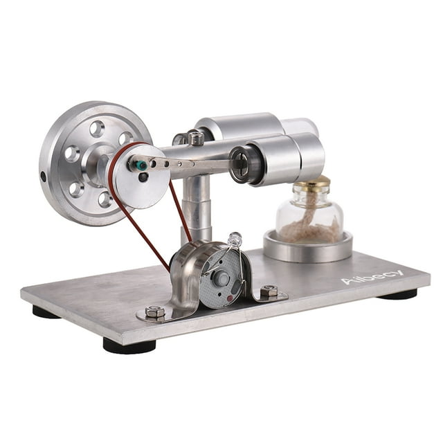 Aibecy Hot Air Stirling Engine Motor Model Electricity Power Generator with LED Physics Educational Toy Birthday Scientific Gift