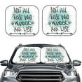thumbnail image 2 of Goofa Not All Who Wander Are Lost1 Pattern 2 Piece Car Windshield Sun Shade Foldable | Front Windshield Shade for Sun, Heat and UV Rays | Sunshade for Car Front Window-, 2 of 7