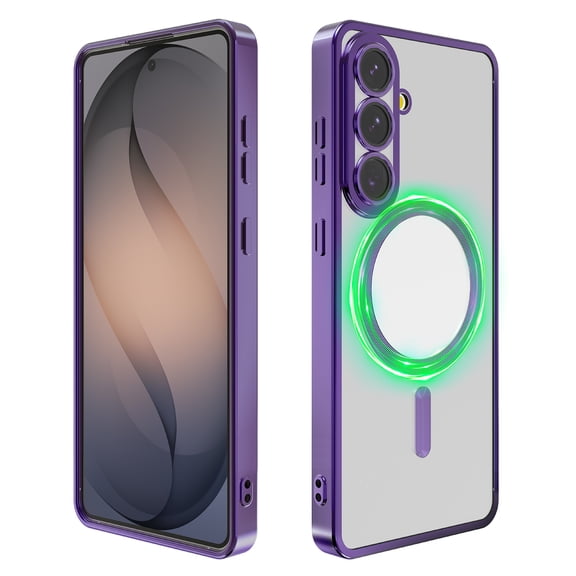 Vena For Samsung Galaxy S26 Plus Case Magsafe, Magnetic Shockproof Protective Phone Case, Electroplated Clear Back, Support Wireless Charging, Purple