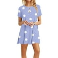 thumbnail image 2 of Birdeem Robes de Mode pour Femmes Été Décontracté Col Rond Manches Courtes Robe Imprimée, 2 of 12