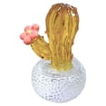thumbnail image 2 of Mashaouyo Desktop Decor Cactus Car Center Console Decoration Transparent Resin Crafts Computer Home Decoration, 2 of 3