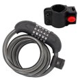 thumbnail image 4 of EeaseCA 1PC High Security 5 Digit Combination Steel Wire Bike Motorbike Code Lock Anti-Theft Cable Lock Spiral Lock (Black, Digit Area Random Color), 4 of 7