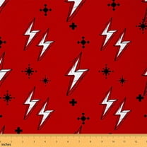 Feelyou Kawaii Lightning Fabric by the Yard 1 Yard, Cartoon Geometric Room Decor Fabric by the Yard, Teens Boys Girls Kids Fabric for Sewing, Luxury Bedroom Decor