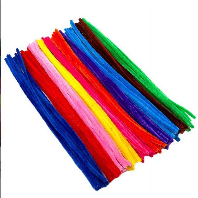 Suministros para manualidades con limpiador de tuberías, 100 piezas, suministros de arte para manualidades para niños en 10 colores, varilla de chenilla para limpiador de tuberías, limpiador de tuberías multicolor a granel (6 mm x 12 pulgadas) brillar Electrónica