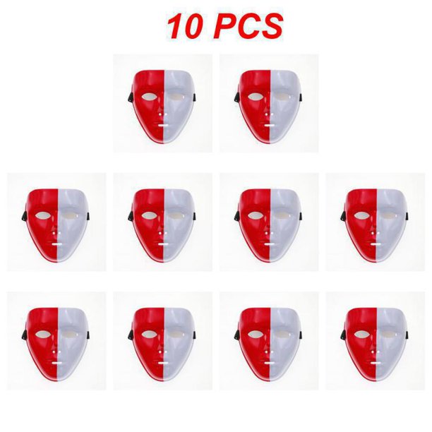1 / 15 Uds máscara Retro máscara Simple llamativa máscaras de Halloween máscara de mascarada Material de alta calidad máscara pintada de plástico