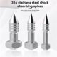 thumbnail image 4 of 1 Pcs Stainless Steel Speaker Spikes Hifi Audio AMP Subwoofer M10, 4 of 5