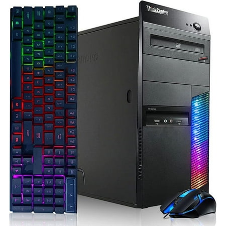 Lenovo Desktop Computer Gaming PC - Intel Quad I5 up to 3.6GHz, GeForce GTX 1660 Super 6G GDDR6, 32GB, 256G SSD + 3TB, RGB Keyboard & Mouse, WiFi & BT 5.0, DVD, W10P64 Used Grade A