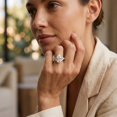 thumbnail image 5 of Rosec Jewels IGI Certified 5 Ct Pear Shape Lab Grown Diamond Engagement Ring - E-VS1 Grade, 925 Sterling Silver, US 4.00, 5 of 7