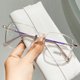 thumbnail image 4 of Montura de gafas ultraligeras para hombre y mujer, modernas, con acabado antiluz azul, para miopía, 4 of 5