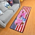 thumbnail image 3 of Dreamtimes Meow Cat Love Hallway Runner Rug 2'x6' Kitchen Rug with Rubber Backing Floral American Flag Non Slip Entryway Rug Runner Washable Soft Area Rug for Hallway Bedroom Kitchen Decor, 3 of 6