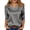 Gray #200, variant on Silk Satin Blouse for Women Casual V Neck 3/4 Sleeve Solid Color Shirts Business Work Dress Shirts Sky Blue XL