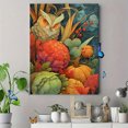 thumbnail image 4 of Artistic Owl with Pumpkins & Autumn Foliage Canvas Print, Suitable for Living Room, Bedroom, Office, Kitchen, Dining Room, 4 of 8